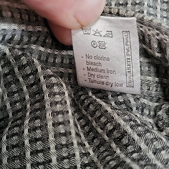 Mondo di Marco Men's Shirt Size L Gray Patterned Button-Up Long Sleeve - Picture 8 of 12